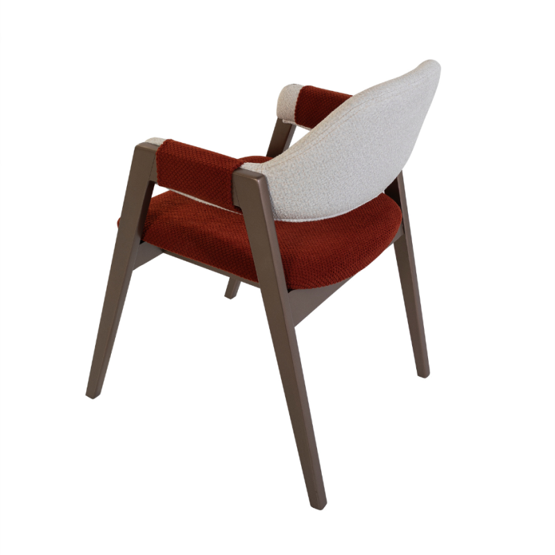 Chaise Lara bicolore avec accoudoirs – Style moderne et audacieux